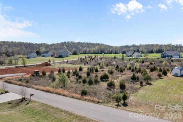 a view of a town with residential houses