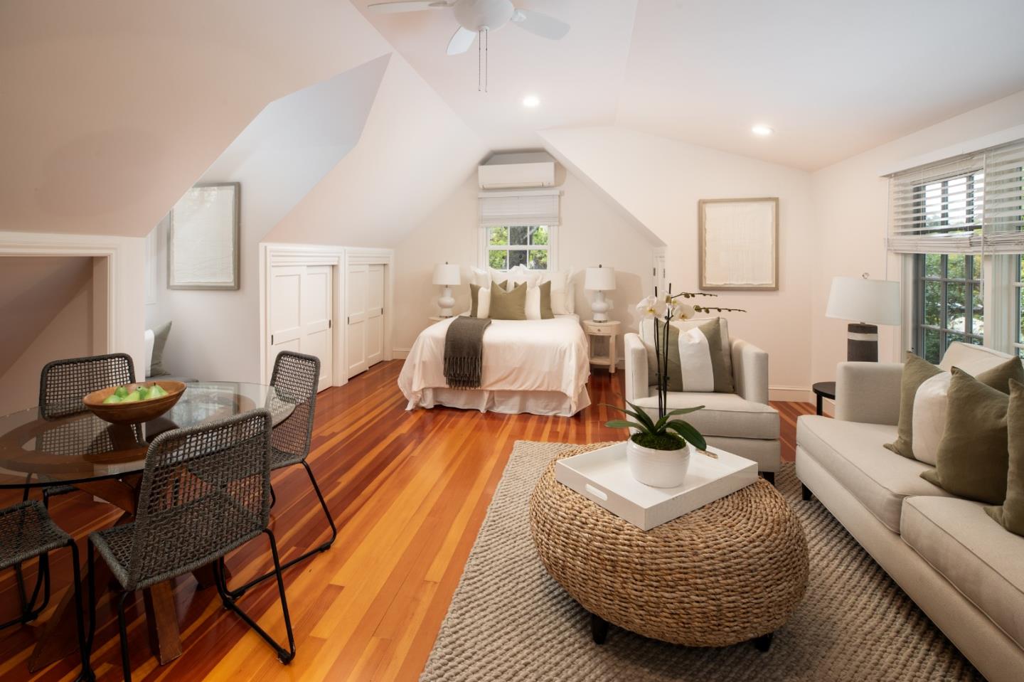 166 Seminary Drive Menlo Park, CA 94025 - Photo 25 of 41 a living room with furniture and wooden floor
