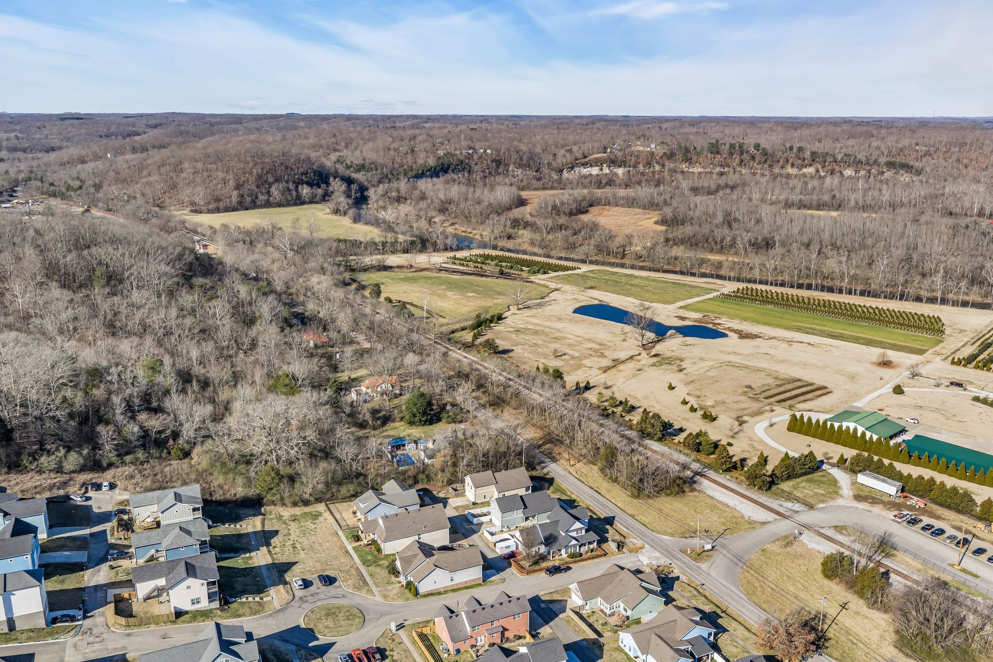 111 Ellersly Way Kingston Springs, TN 37082 - Photo 40 of 46 an aerial view of residential houses with outdoor space