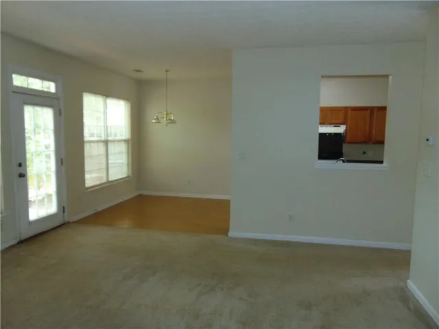 an empty room with a window