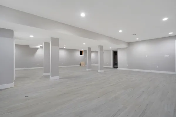 a view of a park with trees