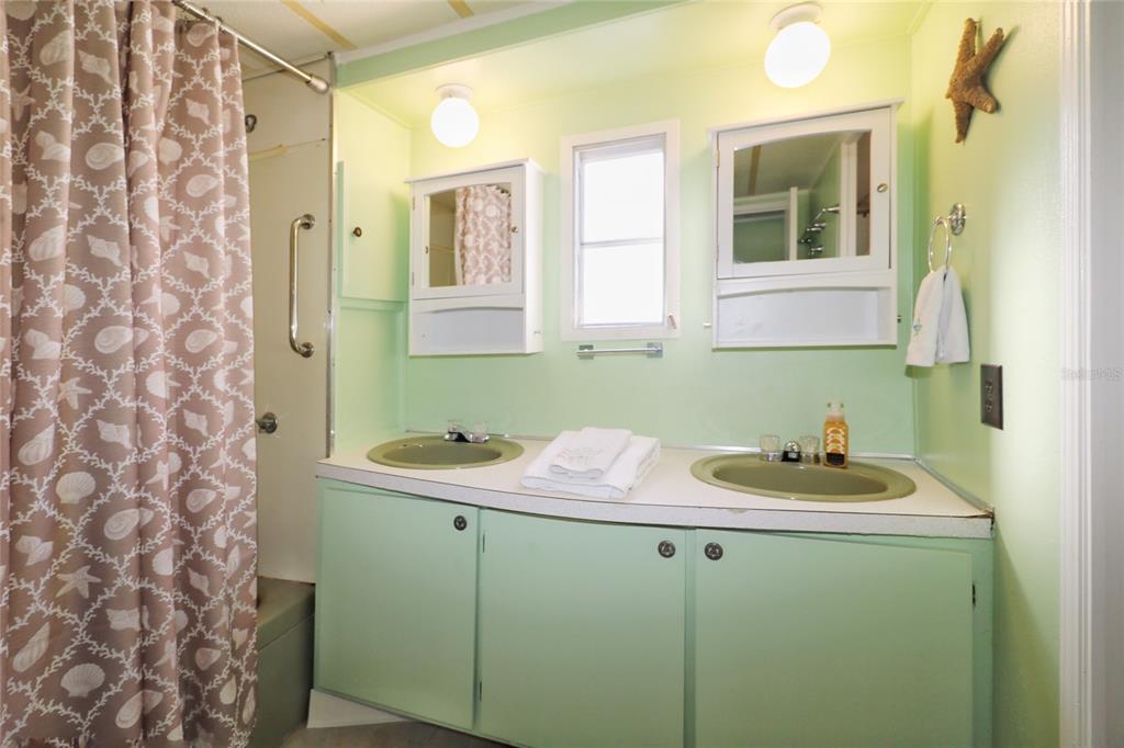 116 West St Johns Way Apollo Beach, FL 33572 - Photo 17 of 28 a bathroom with a sink and a mirror
