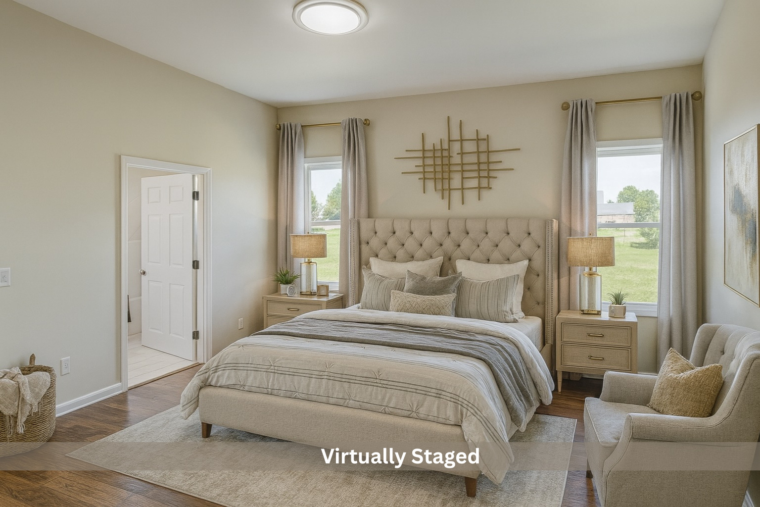 692 Penrose Road Dixon, IL 61021 - Photo 8 of 25 a bedroom with a bed and wooden floor