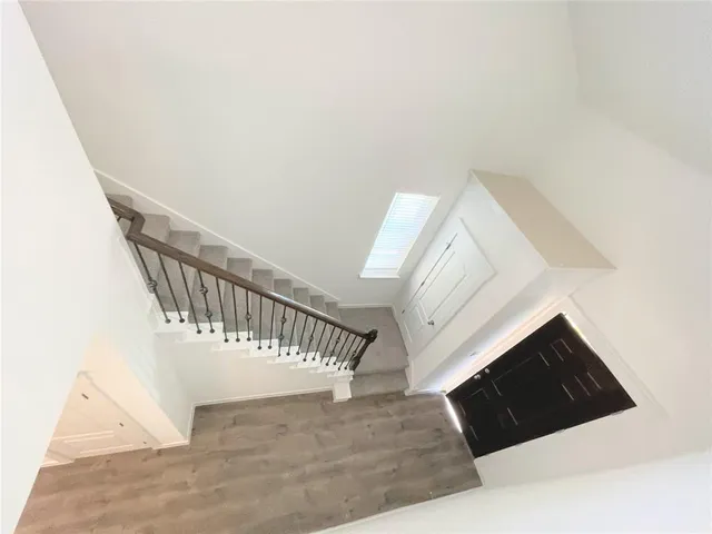 a view of an entryway with staircase