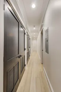 a view of hallway with stairs