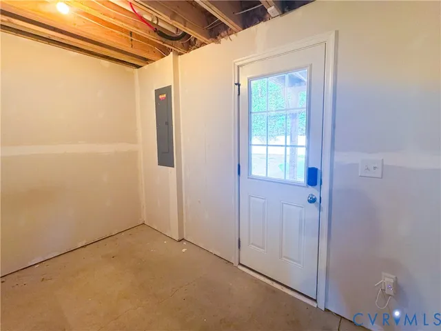 a view of a backyard with a garden