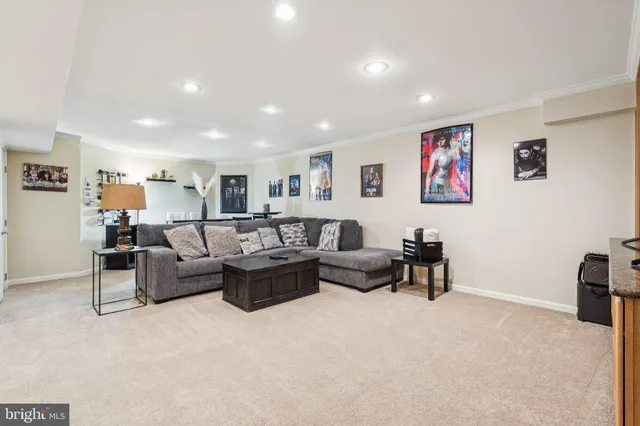 a living room with furniture and a couch