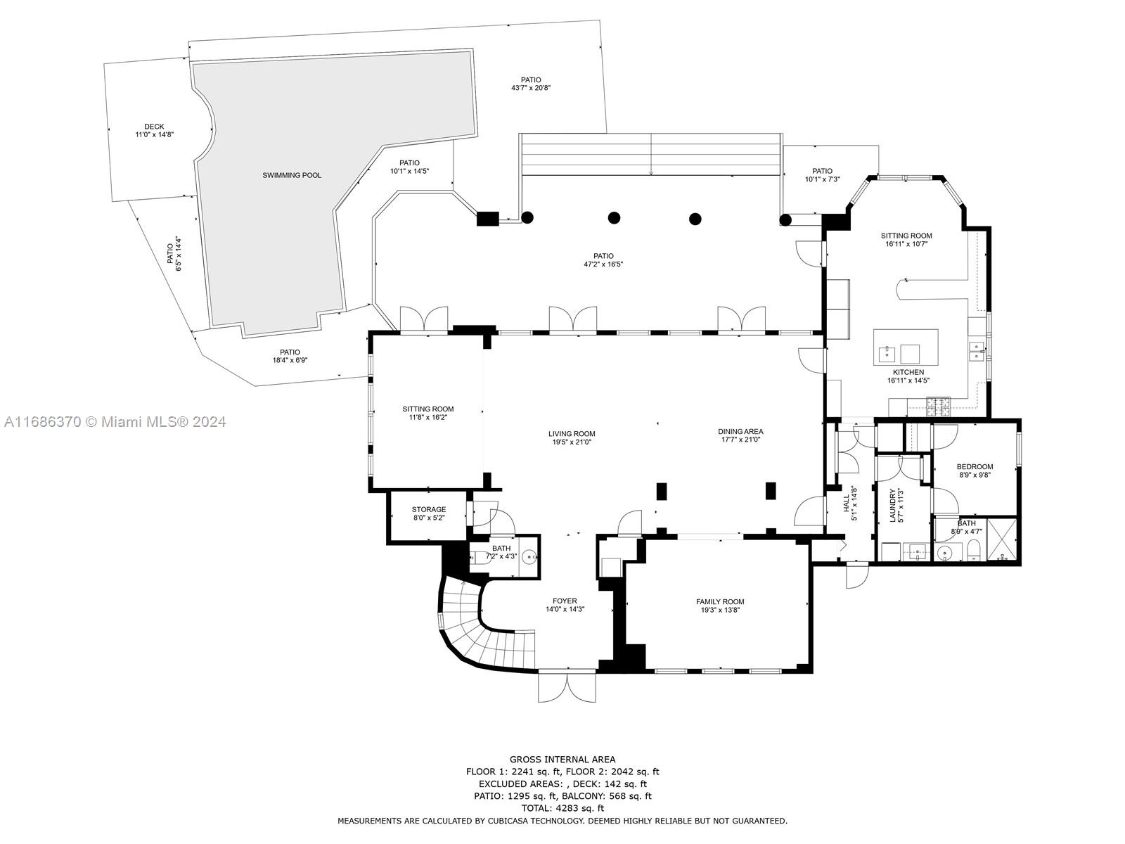 250 Buttonwood Drive Key Biscayne, FL 33149 - Photo 37 of 39 a picture of floor plan