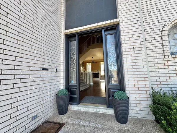 a view of a entryway door front of house