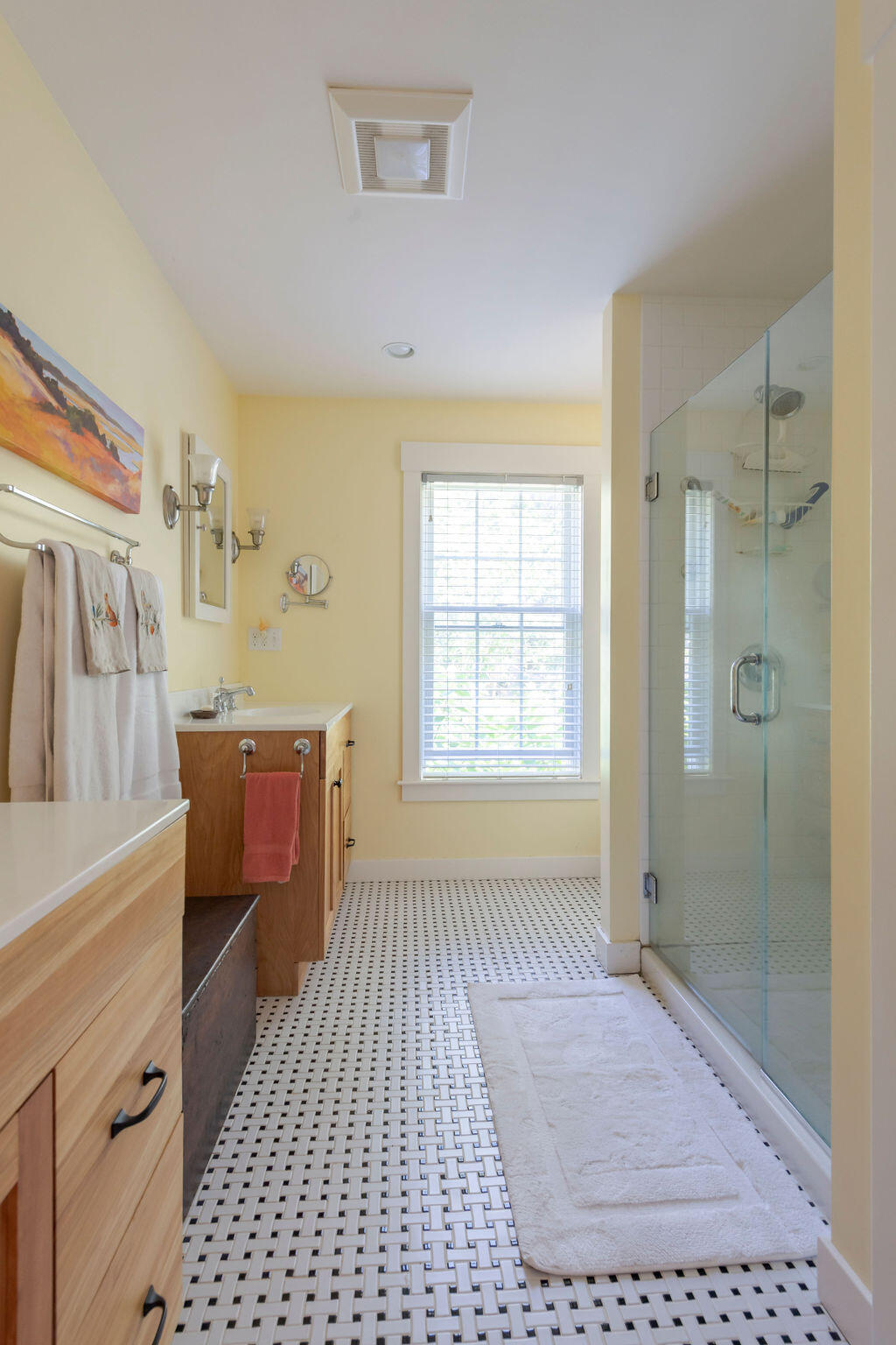 30 Amy's Way Wellfleet, MA 02667 - Photo 32 of 64 a bathroom with a sink a toilet a shower and a window