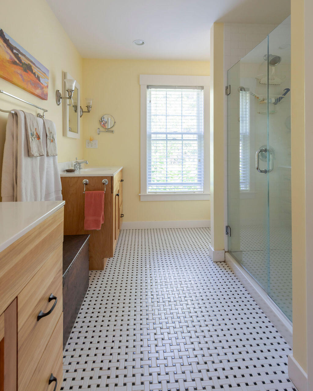 30 Amy's Way Wellfleet, MA 02667 - Photo 33 of 64 a bathroom with a sink a toilet a shower and a mirror