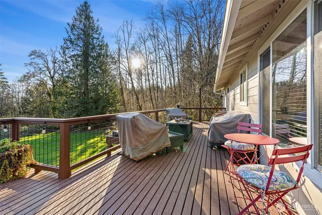 a view of a patio on the roof deck
