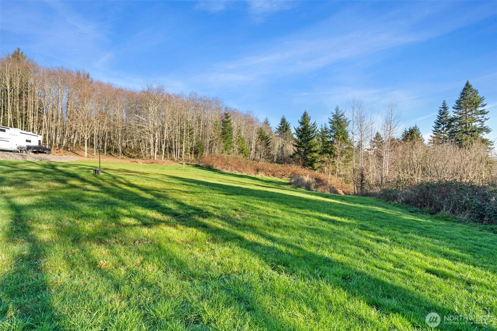 107 Odella Lane Chehalis, WA 98532 - Photo 30 of 37 a view of a grassy field with trees in the background