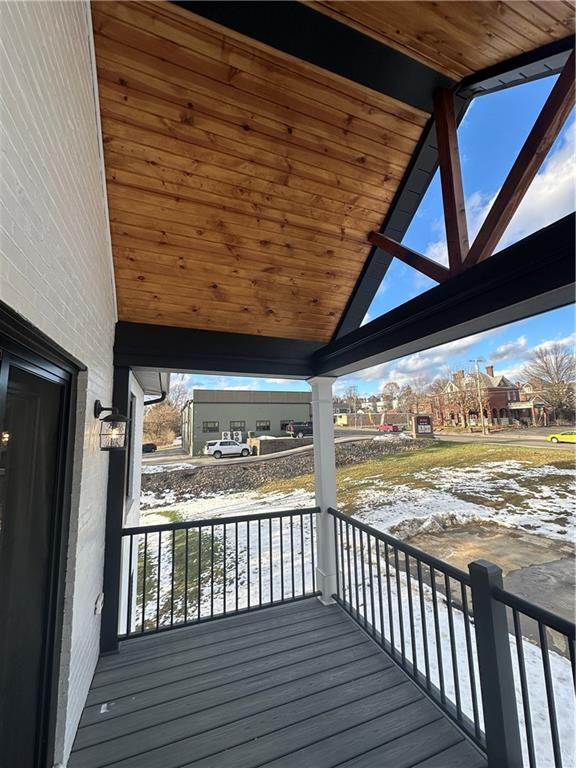 197 West Main Street, Unit 2 Uniontown, PA 15401 - Photo 13 of 13 a view of a balcony with wooden floor