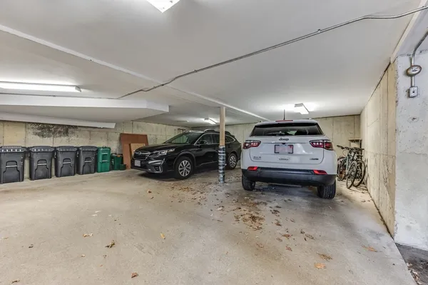 a view of a chairs and table in patio