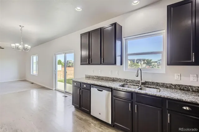 a kitchen with a sink cabinets and window