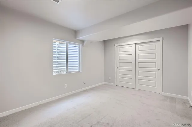 an empty room with a window