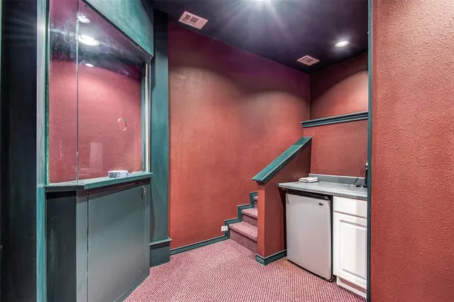 an empty room with closet