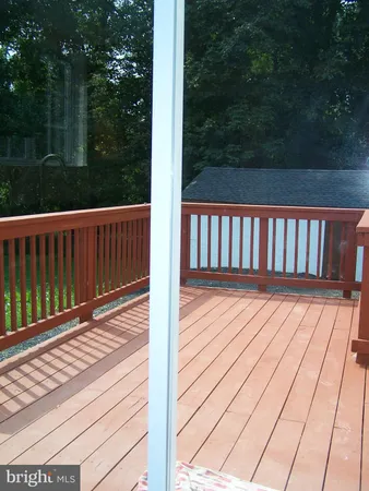 a view of wooden deck
