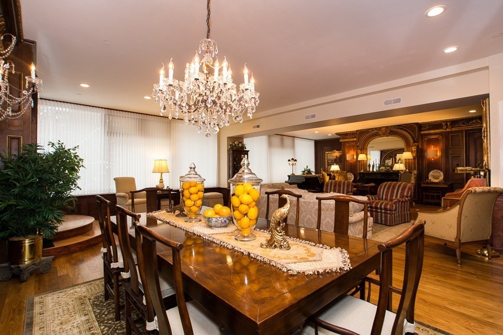 1 Winter Place, Unit 2 Boston, MA 02108 - Photo 6 of 17 a view of a dining room with furniture window and outside view
