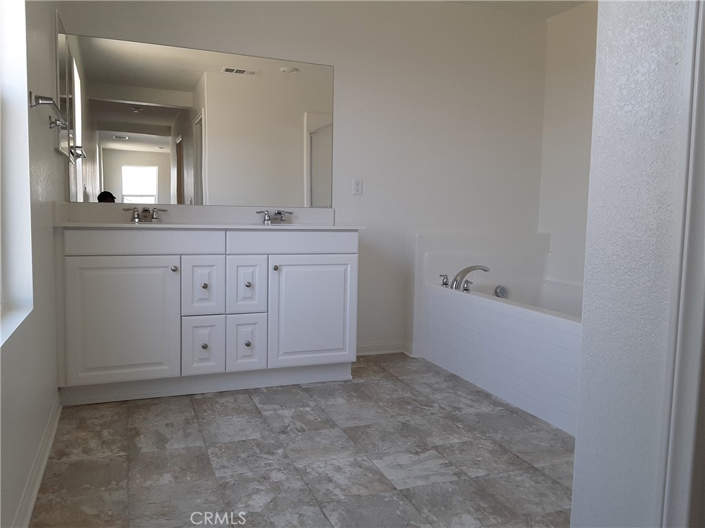 21108 Bison Mesa Road Riverside, CA 92507 - Photo 14 of 45 a bathroom with a bathtub sink and mirror