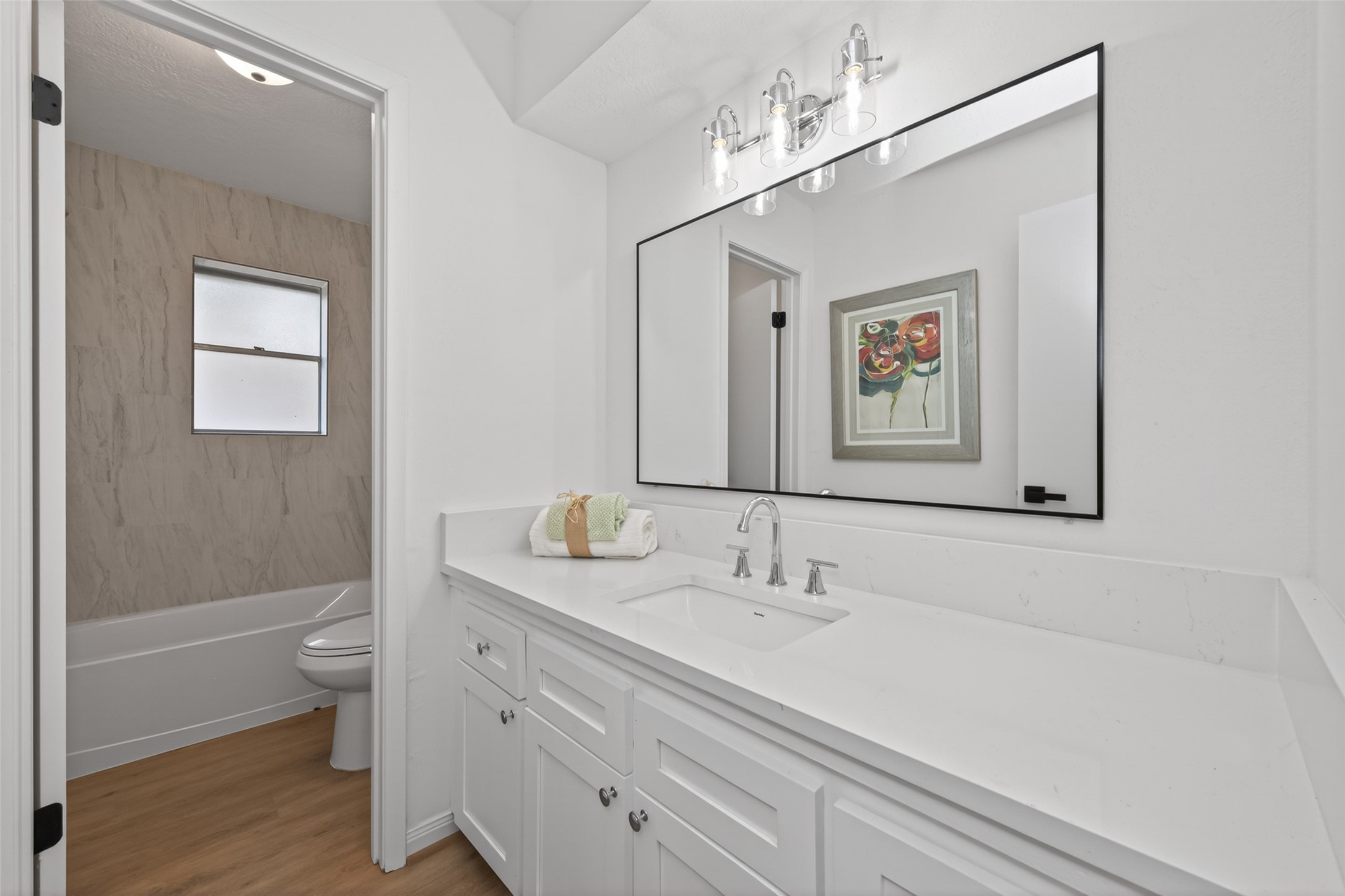503 Allison Street Conroe, TX 77303 - Photo 17 of 34 Modernized bathroom with elegant updates.