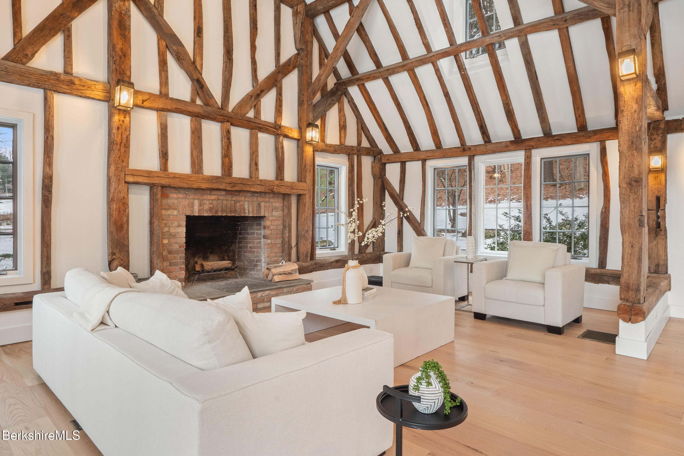 14 Pinecrest Cross Road Egremont, MA 01230 - Photo 3 of 40 a living room with furniture and a fireplace