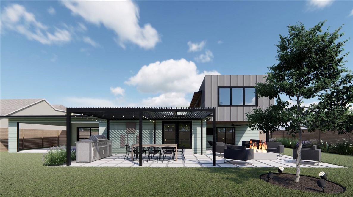 7813 Mullen Drive, Unit B Austin, TX 78757 - Photo 36 of 36 a view of a patio with table and chairs potted plants and large tree