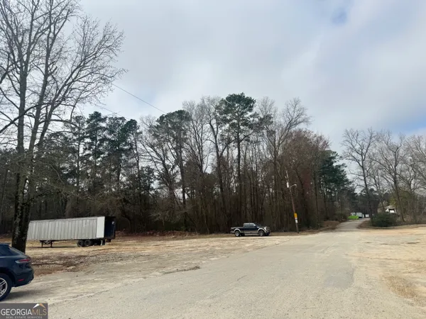 a street view of house with trees