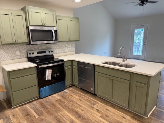 22 Ghea Road Normandy, TN 37360 - Photo 7 of 40 a kitchen with a sink stove and microwave