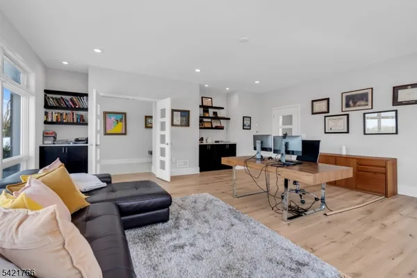 a living room with furniture and a couch