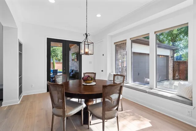 a bedroom with a large bed and a couch