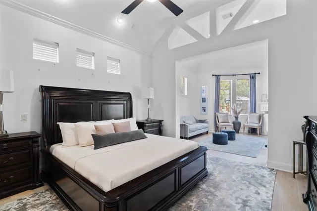 a living room with furniture fireplace and window