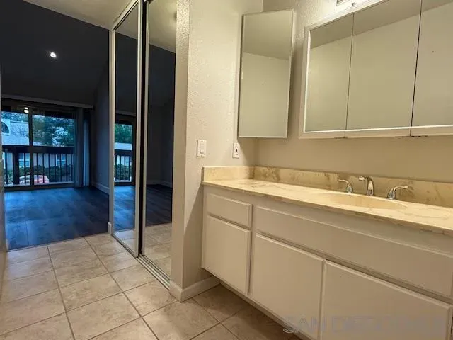 a sink with a vanity