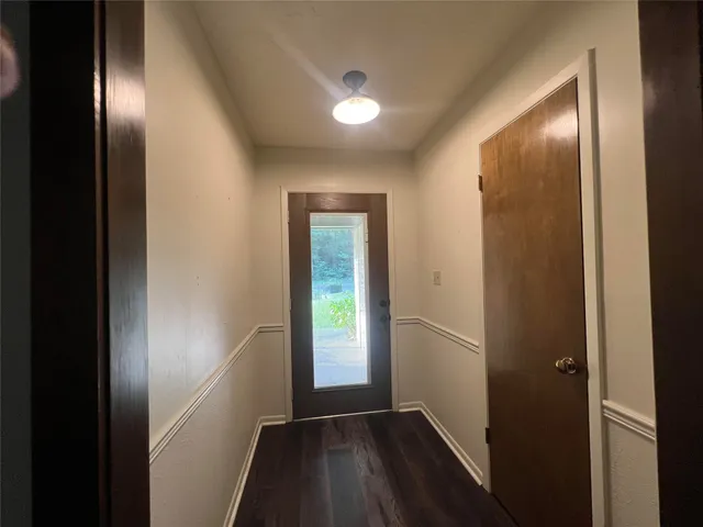 a view of hallway with window