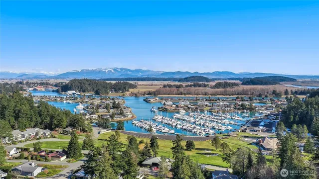 a view of a city with a lake view