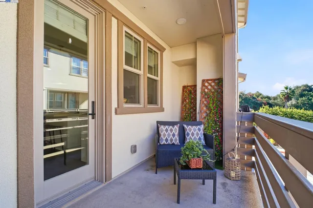 a outdoor living space with furniture
