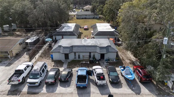 an aerial view of multiple house