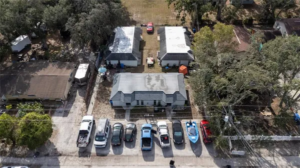 an aerial view of multiple house