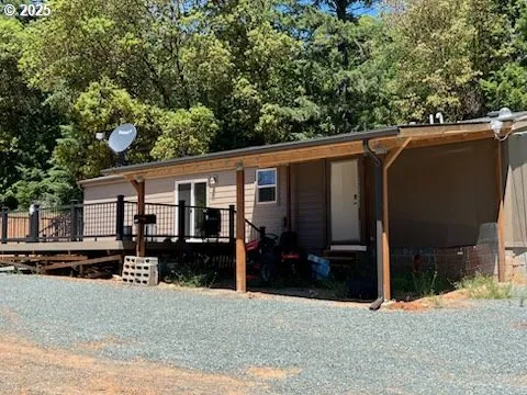 a view of a house with a patio