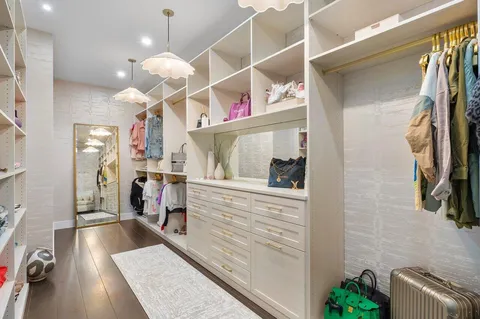 a view of a walk in closet