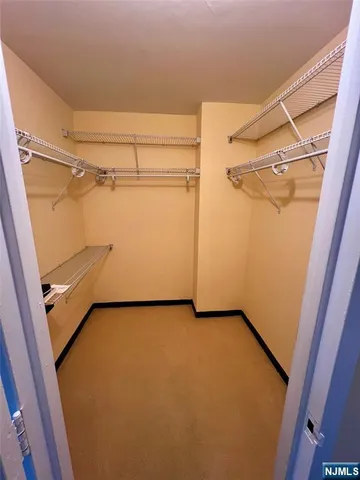 a view of a black and white floor