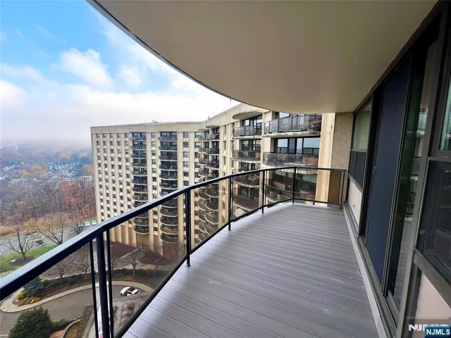 a view of balcony with seating space