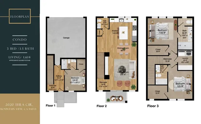 $1,680,000 | 2020 Thea Circle, Mountain View, CA 94043