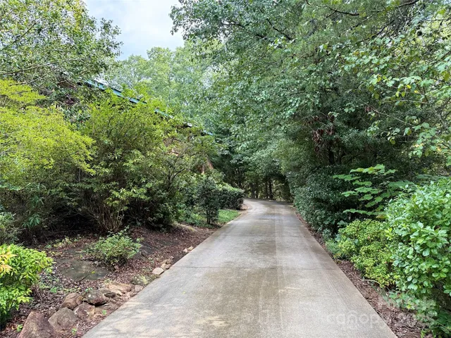 a view of a pathway both side of yard