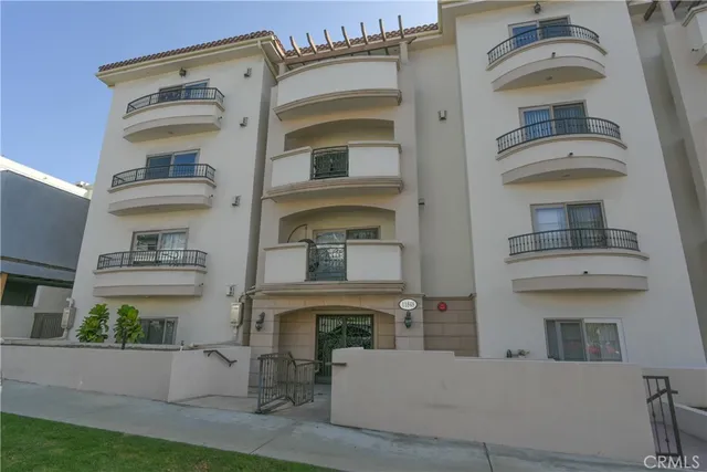 a view of a building with a window