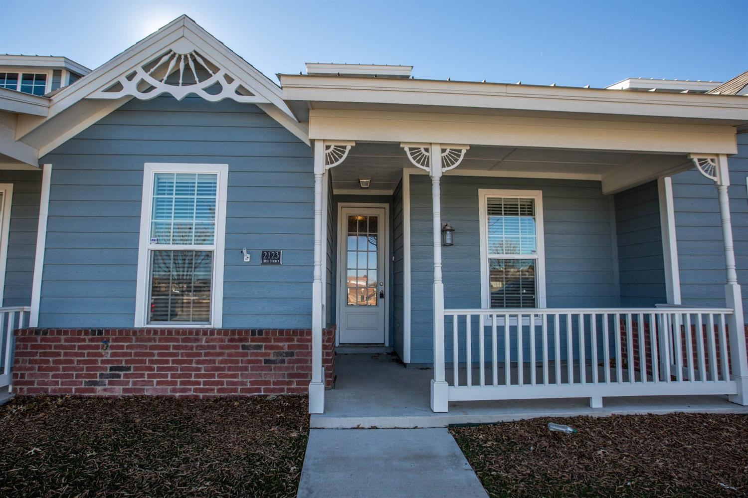 a front view of a house