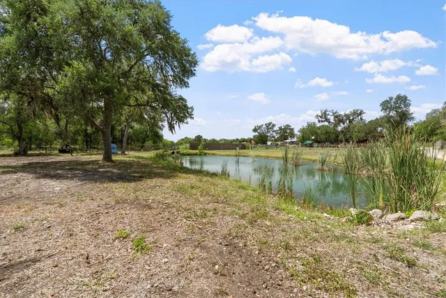 a view of a lake with houses