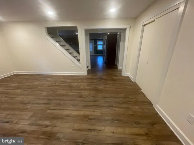 a view of hallway with stairs