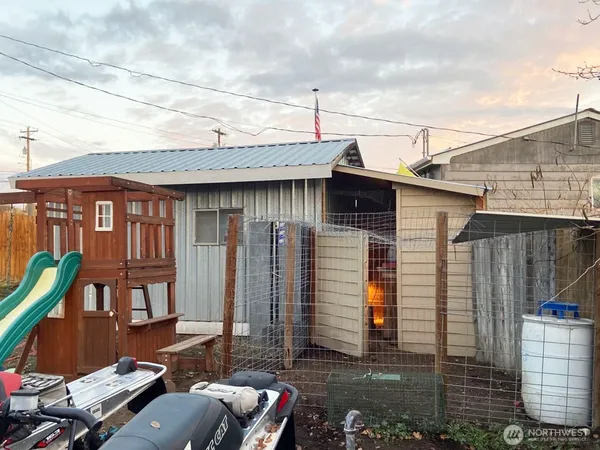 a view of a house with a patio